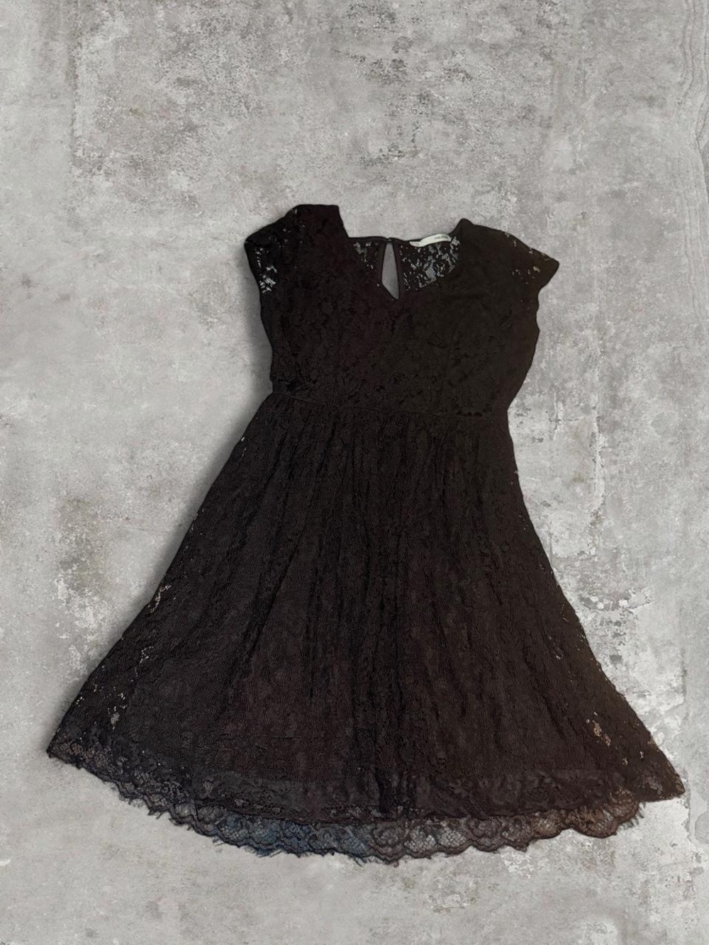 Vintage Y2K Maurices Black Lace Mini Dress - Whimsigoth Goth Pop Fit & Flare M